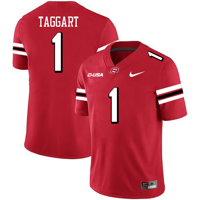 Willie Taggart WKU Jersey,Western Kentucky Hilltoppers #1 Willie Taggart Jersey Youth-Red